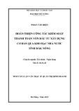 Tóm tắt luận văn Thạc sĩ Quản trị kinh doanh: Hoàn thiện công tác kiểm soát thanh toán vốn đầu tư xây dựng cơ bản qua kho bạc nhà nước tỉnh Đăk Nông