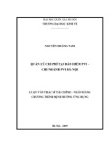 Luận văn Thạc sĩ Tài chính ngân hàng: Quản lý chi phí tại Bảo hiểm PVI – Chi nhánh PVI Hà Nội