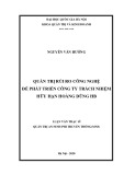 Luận văn Thạc sĩ Quản trị An ninh phi truyền thống: Quản trị rủi ro công nghệ để phát triển Công ty TNHH Hoàng Dũng HB