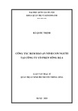 Luận văn Thạc sĩ Quản trị An ninh phi truyền thống: Công tác đảm bảo an ninh con người tại Công ty cổ phần Sông Đà 6