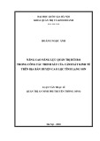 Luận văn Thạc sĩ Quản trị An ninh phi truyền thống: Nâng cao năng lực quản trị rủi ro trong công tác trinh sát của Cảnh sát kinh tế trên địa bàn huyện Cao Lộc, tỉnh Lạng Sơn