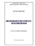 Luận văn Thạc sĩ Kinh tế: Chiến lược kinh doanh của cửa hàng vật tư - xăng dầu (COMECO) đến năm 2010