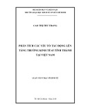 Luận văn Thạc sĩ Kinh tế: Phân tích các yếu tố tác động lên tăng trưởng kinh tế 63 tỉnh thành tại Việt Nam