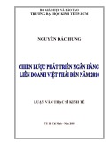 Luận văn Thạc sĩ Kinh tế: Chiến lược phát triển Ngân hàng liên daonh Việt Thái đến năm 2010