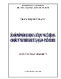 Luận văn Thạc sĩ Kinh tế: Các giải pháp nhằm huy động và sử dụng vốn có hiệu quả cho đầu tư phát triển kinh tế tại quận 9 - TP. Hồ Chí Minh