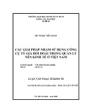 Luận văn Thạc sĩ Kinh tế: Các giải pháp nhằm sử dụng công cụ tỷ giá hối đoái trong quản lý nền kinh tế ở Việt Nam