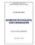 Luận văn Thạc sĩ Kinh tế: Hoàn thiện tổ chức công tác kế toán quản trị tại Công ty liên doanh bao bì United