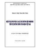 Luận văn Thạc sĩ Kinh tế: Một số giải pháp nâng cao giá trị thương hiệu Mobifone trên thị trường thông tin di động Việt nam