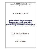 Luận văn Thạc sĩ Kinh tế: Hệ thống chấm điểm tín dụng doanh nghiệp - Một biện pháp nâng cao chất lượng quản lý rủi ro tín dụng tại Ngân hàng Ngoại Thương Việt Nam