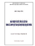 Luận văn Thạc sĩ Kinh tế: Hoàn thiện tổ chức công tác kế toán trong các đơn vị dự toán quân đội thuộc Bộ Quốc phòng