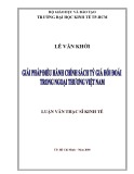 Luận văn Thạc sĩ Kinh tế: Giải pháp điều hành chính sách tỷ giá hối đoái trong ngoại thương Việt Nam