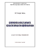 Luận văn Thạc sĩ Kinh tế: Giải pháp nhằm nâng cao năng lực cạnh tranh của Ngân hàng Công thương khu công nghiệp Biên Hòa đến năm 2010