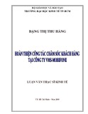 Luận văn Thạc sĩ Kinh tế: Hoàn thiện công tác chăm sóc khách hàng tại Công ty VMS-Mobifone