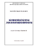 Luận văn Thạc sĩ Kinh tế: Sản phẩm bao thanh toán (factoring) - Những giải pháp hoàn thiện và phát triển sản phẩm bao thanh toán tại Việt Nam hiện nay