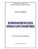 Luận văn Thạc sĩ Kinh tế: Một số biện pháp hoàn thiện công tác quản trị nguồn nhân lực tại Công ty cổ phần điện tử Biên Hòa