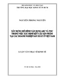 Luận văn Thạc sĩ Kinh tế: Xây dựng mô hình vận dụng ABC và TOC trong việc xác định kết cấu sản phẩm sản xuất tại các doanh nghiệp Việt Nam
