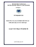 Luận văn Thạc sĩ Kinh tế: Phản ứng của giá cổ phiếu đối với các công bố chia cổ tức bằng tiền mặt