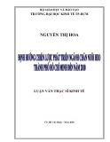 Luận văn Thạc sĩ Kinh tế: Định hướng chiến lược phát triển ngành chăn nuôi heo thành phố Hồ Chí Minh đến năm 2010