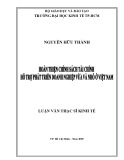 Luận văn Thạc sĩ Kinh tế: Hoàn thiện chính sách tài chính hỗ trợ phát triển doanh nghiệp vừa và nhỏ ở Việt Nam