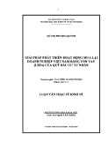 Luận văn Thạc sĩ Kinh tế: Giải pháp phát triển hoạt động mua lại doanh nghiệp Việt Nam bằng vốn vay (LBOs) của quỹ đầu tư tư nhân