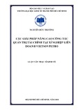 Luận văn Thạc sĩ Kinh tế: Các giải pháp nâng cao công tác quản trị tài chính tại Xí nghiệp liên doanh Vietsovpetro