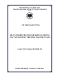 Luận văn Thạc sĩ Kinh tế: Quản trị rủi ro thanh khoản trong các ngân hàng thương mại Việt Nam
