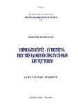 Luận văn Thạc sĩ Kinh tế: Chính sách cổ tức - Lý thuyết và thực tiễn tại một số công ty cổ phần khu vực TP. HCM