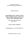 Luận văn Thạc sĩ Kinh tế: Định hướng phát triển ngành công nghiệp xi măng Việt Nam trong tiến trình hội nhập