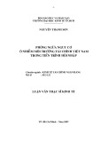 Luận văn Thạc sĩ Kinh tế: Phòng ngừa nguy cơ ô nhiễm môi trường tài chính Việt Nam trong tiến trình hội nhập