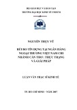 Luận văn Thạc sĩ Kinh tế: Rủi ro tín dụng tại Ngân hàng Ngoại Thương Việt Nam chi nhánh Cần Thơ - Thực trạng và giải pháp