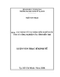 Luận văn Thạc sĩ Kinh tế: Các nhân tố tác động đến nghề nuôi tôm sú công nghiệp của tỉnh Bến Tre