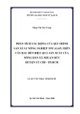 Luận văn Thạc sĩ Kinh tế: Phân tích tác động của qui trình sản xuất nông nghiệp tốt (GAP) trên cây rau đến hiệu quả sản xuất của nông dân xã Nhuận Đức huyện Củ Chi  - TP.HCM