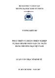 Luận văn Thạc sĩ Kinh tế: Phát triển và hoàn thiện nghiệp vụ bao thanh toán tại các ngân hàng thương mại Việt Nam