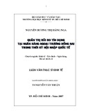 Luận văn Thạc sĩ Kinh tế: Quản trị rủi ro tín dụng tại Ngân hàng Ngoại thương Đồng Nai trong thời kỳ hội nhập quốc tế