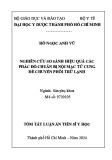 Tóm tắt Luận án Tiến sĩ Y học: Nghiên cứu so sánh hiệu quả các phác đồ chuẩn bị nội mạc tử cung để chuyển phôi trữ lạnh