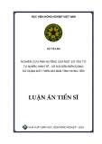 Luận án Tiến sĩ Quản lý đất đai: Nghiên cứu ảnh hưởng của một số yếu tố tự nhiên, kinh tế - xã hội đến biến động sử dụng đất trên địa bàn tỉnh Hưng Yên