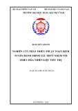 Luận án Tiến sĩ Kỹ thuật: Nghiên cứu phát triển thuật toán định tuyến hành trình tàu thủy nhằm tối thiểu hóa nhiên liệu tiêu thụ