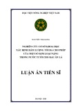 Luận án Tiến sĩ Kỹ thuật tài nguyên nước: Nghiên cứu cơ sở khoa học xác định hàm lượng tối đa cho phép của một số kim loại nặng trong nước tưới cho rau ăn lá