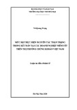 Luận án Tiến sĩ Kinh tế: Mức độ thực hiện nguyên tắc thận trọng trong kế toán tại các doanh nghiệp niêm yết trên thị trường chứng khoán Việt Nam