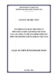 Luận án Tiến sĩ ngành Kế toán: Tác động của quản trị công ty đến chất lượng lợi nhuận kế toán của các công ty phi tài chính niêm yết trên thị trường chứng khoán Việt Nam