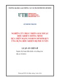 Luận án Tiến sĩ Kỹ thuật: Nghiên cứu phát triển giải thuật điều khiển thông minh dựa trên mạng nơ ron mờ hồi quy ứng dụng điều khiển hệ phi tuyến