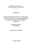 Tóm tắt Luận án Tiến sĩ Kinh tế: Mức độ thực hiện nguyên tắc thận trọng trong kế toán tại các doanh nghiệp niêm yết trên thị trường chứng khoán Việt Nam