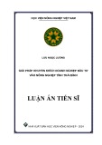 Luận án Tiến sĩ Kinh tế phát triển: Giải pháp khuyến khích doanh nghiệp đầu tư vào nông nghiệp tỉnh Thái Bình