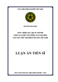 Luận án Tiến sĩ Di truyền và chọn giống cây trồng: Phát triển vật liệu di truyền phục vụ chọn tạo giống lúa chịu mặn cho các tỉnh ven biển phía Bắc Việt Nam