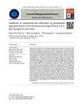 Solutions to improving the efficiency of production organization at semi-mechanized longwall face I-6-2, Bac Quang Loi coal mine