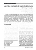 Air pollution and its effect on upper respiratory tract infections: A scoping review from 2010 to 2019