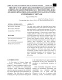 The impact of green relationship management on corporate green performance: The mediating role of green operations management in manufacturing enterprises in Vietnam