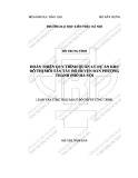 Luận văn Thạc sĩ Quản lý đô thị và công trình: Hoàn thiện quy trình quản lý dự án khu đô thị mới Tân Tây Đô huyện Đan Phượng Thành phố Hà Nội