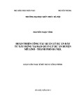 Luận văn Thạc sĩ Quản lý đô thị và công trình: Hoàn thiện công tác quản lý dự án đầu tư xây dựng tại Ban quản lý dự án huyện Mê Linh - thành phố Hà Nội