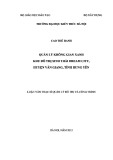 Luận văn Thạc sĩ Quản lý đô thị và công trình: Quản lý không gian xanh Khu đô thị sinh thái Dream City, huyện Văn Giang, tỉnh Hưng Yên